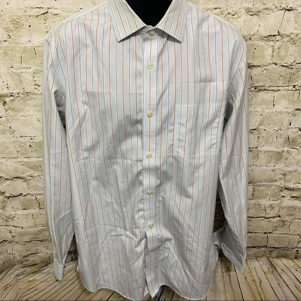 Banana Republic Blue Striped Classic Fit Button Up